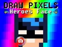 Draw Pixels Heroes Face